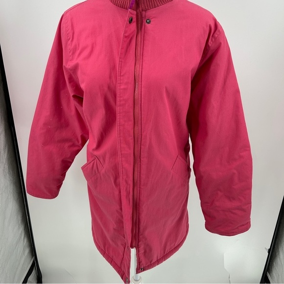 Windsor Bay 1980's Car Coat Style Pink Zip Up Jacket Size Large - Picture 3 of 16